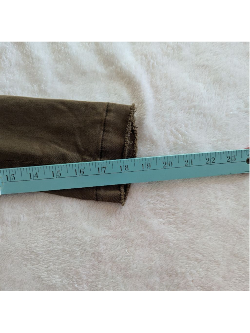 Free People Olive Military Inspired Flared Hem Denim Jacket - Small - Picture 7 of 11